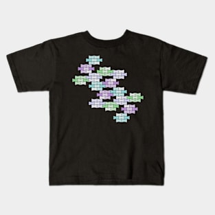 Purple, Green, Blue geometric shapes Kids T-Shirt